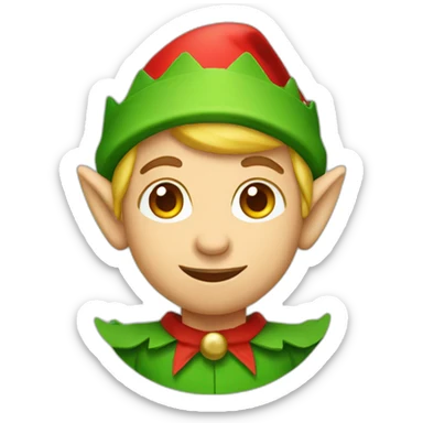 christmas elf sticker