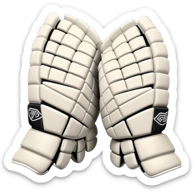Cinematic Realistic image of goalie gloves showcasing detailed fabric textures and intricate grip patterns, rendered against a blurred goal backdrop with focused, high-contrast lighting that accentuates their essential design sticker