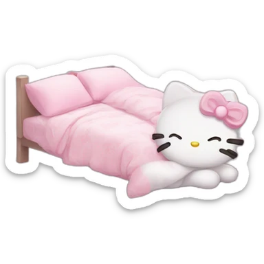 Hello kitty sleeps sticker