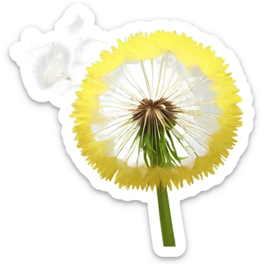 Dandelion blowing away sticker