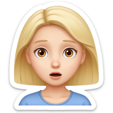 Girl amazed at what she sees sticker