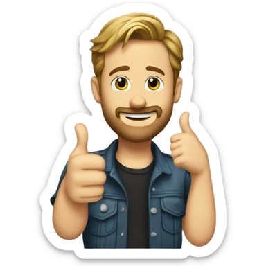 ryan gosling gives a thumbs up sticker