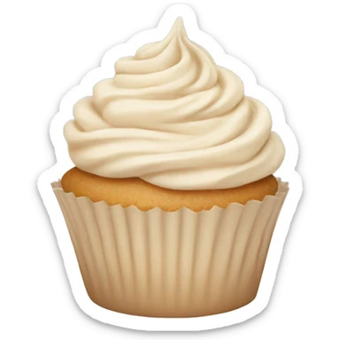 pastel beige cupcake sticker