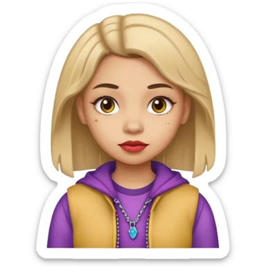 girl emoji , style , ugly outfit sticker