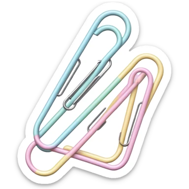 pastel paper clip sticker