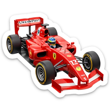 Leclerc formula 1 car sticker
