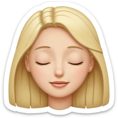 Augen geslossen. Total im moment. Glpcklich, leichtes lächeln. Verträumt. Leichtigkeit. Freiheit. sticker