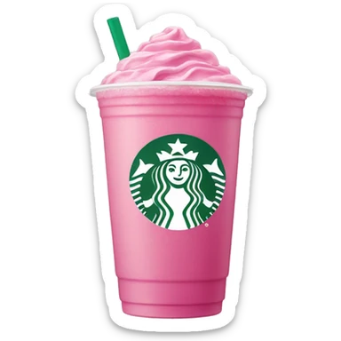 A pink drink from starbucks sticker