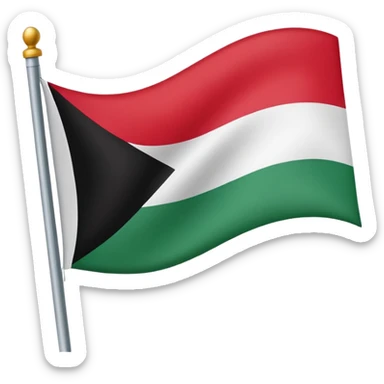 fluttering Palestinian flag sticker