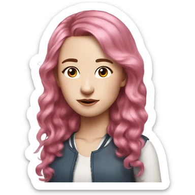Charlotte Linlin pink hair big nose sticker