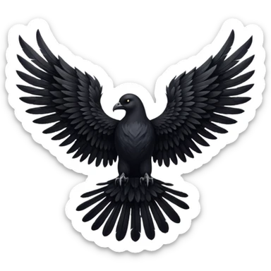 I would like to create unique wings I can use in my poem titles for the Archangels: Lucifer, Michael, Gabriel, Raphael, and Uriel. Please only include the WINGS. sticker