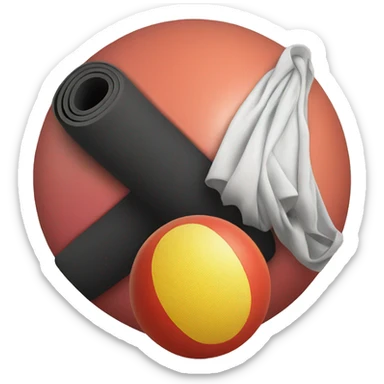 yoga mat and ball sticker