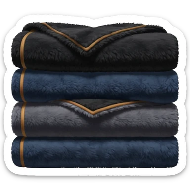 a dark fuzzy  blanket sticker