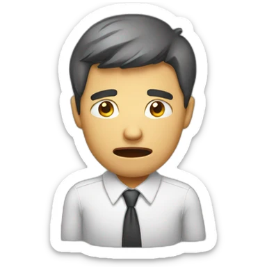 stressed businesss man sticker