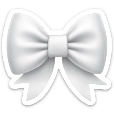 white bow sticker