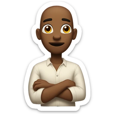  a character who calmly shrugs his shoulders while saying ‘Nie ma sprawy!’ - sticker