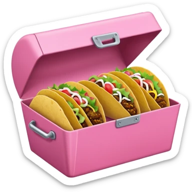 Tacos in a pink box sticker