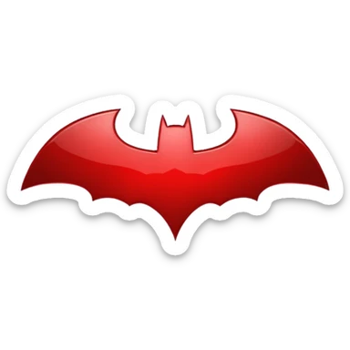 Batman logo in red sticker