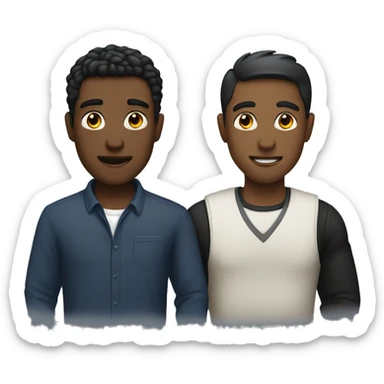 Male couple that have a black cat sticker