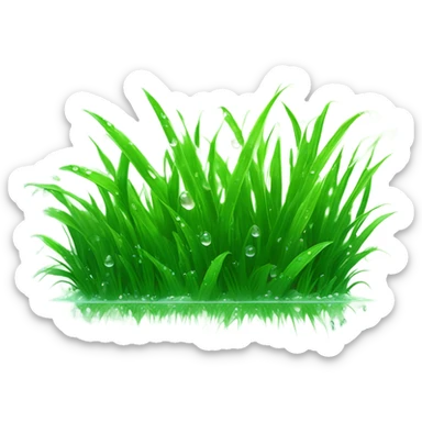 Cute grass sticker