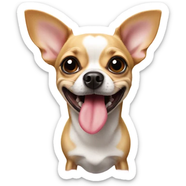 Chihuahua with tongue hanging out sticker