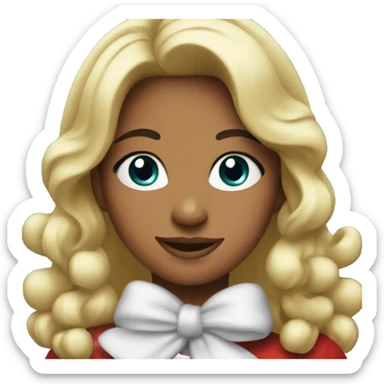 Merry Christmas girl sticker