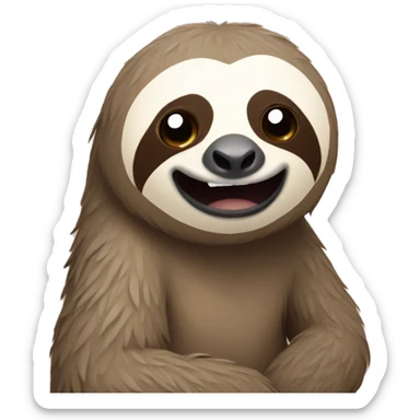sloth that has a sign saying moyo sticker