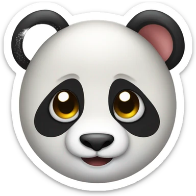 emoji head panda flirting sticker