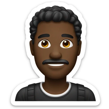 hombre negro con boina  sticker