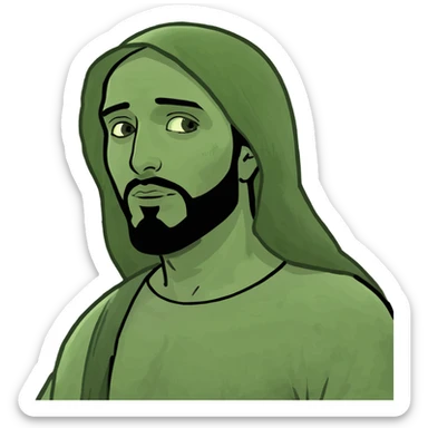 Jesus throwing it back sticker