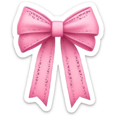 pink laced bow sticker