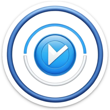 circular progress bar at 100% completion with checkmark sticker