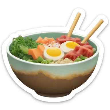 Poke bowl sticker