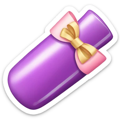 Nail polish with ribbon 🎀  sticker