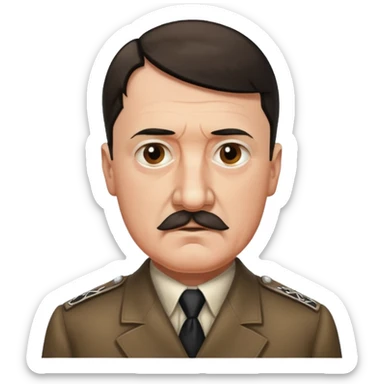 adolf hitler tiny moustache sticker
