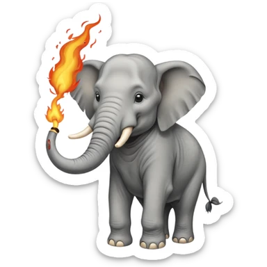 elephant  vintage-circus-performer-spitting-fire sticker