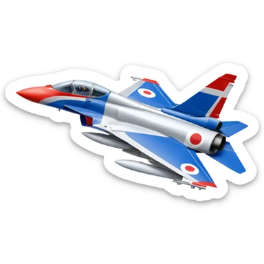 mirage fighter jet with a giant french flag on the background sticker