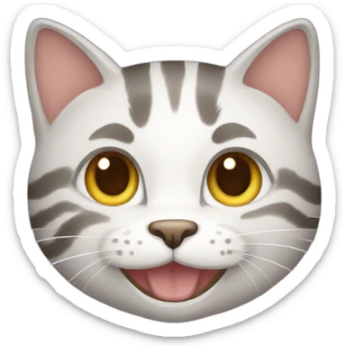 smiling cat sticker