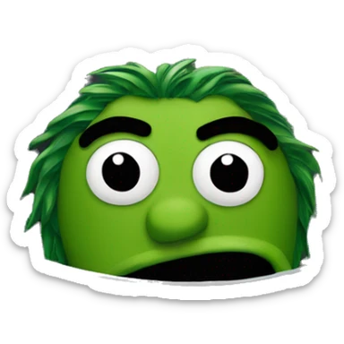 oscar the grouch inside metal trash can sticker