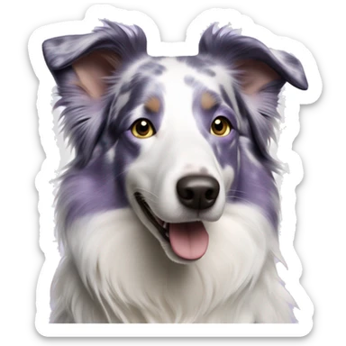 Lilac Merle border collie  sticker