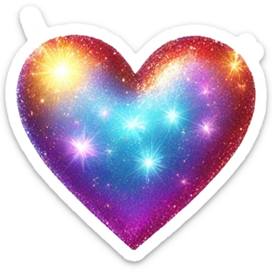 Sparkly heart sticker