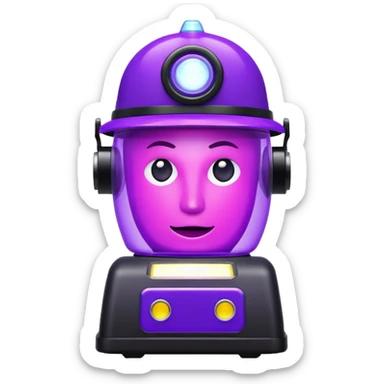 purple police siren sticker