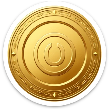 coin with design guideline vector in middle sticker