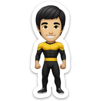 Bruce Lee smiling sticker