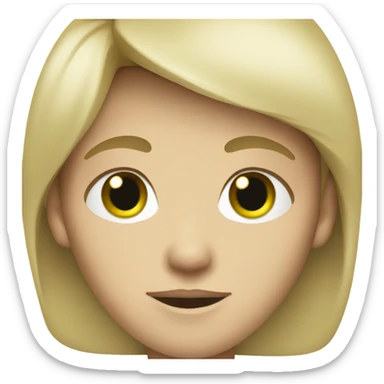 a boy medium blond with dark green eyes sticker