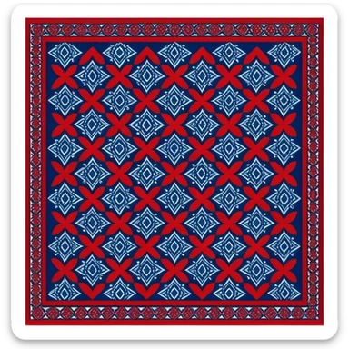 sindhi traditional ajrak cloth  sticker