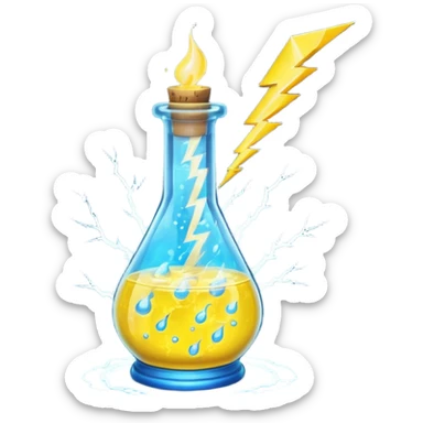yellow potion and thunder sticker