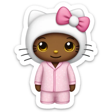 Hello Kitty en pyjama hello kitty  sticker