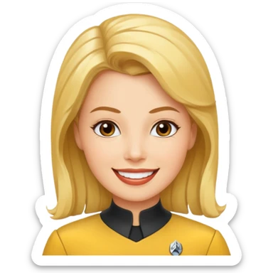 captain kirk as a woman sticker