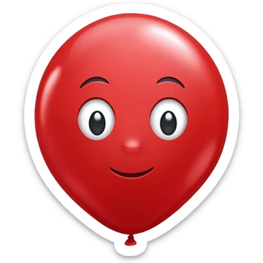 red glitter baloon sticker